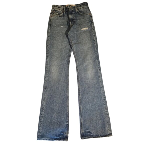 Grlfrnd The Melanie High Rise Boot Cut Cotton Denim Jeans 23 - Picture 3 of 12